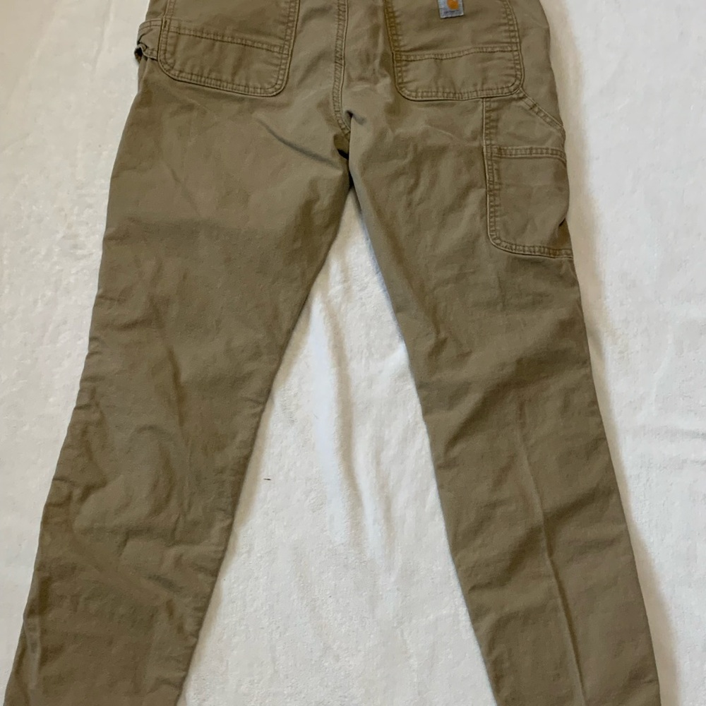 Women’s Carhartt Slim Fit Tan Cargo Work Pants - Picture 5 of 6